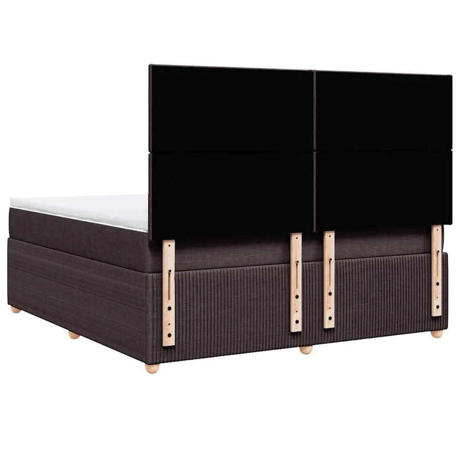 Sommier à lattes de lit avec matelas Marron foncé 180x200 cm - 6
