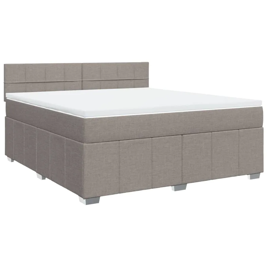 Sommier à lattes de lit avec matelas Taupe 180x200 cm Tissu - 2