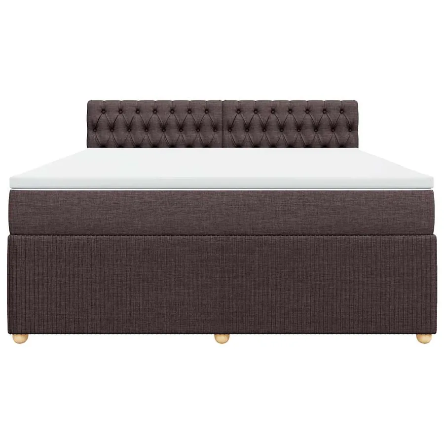Sommier à lattes de lit avec matelas Marron foncé 180x200 cm - 4