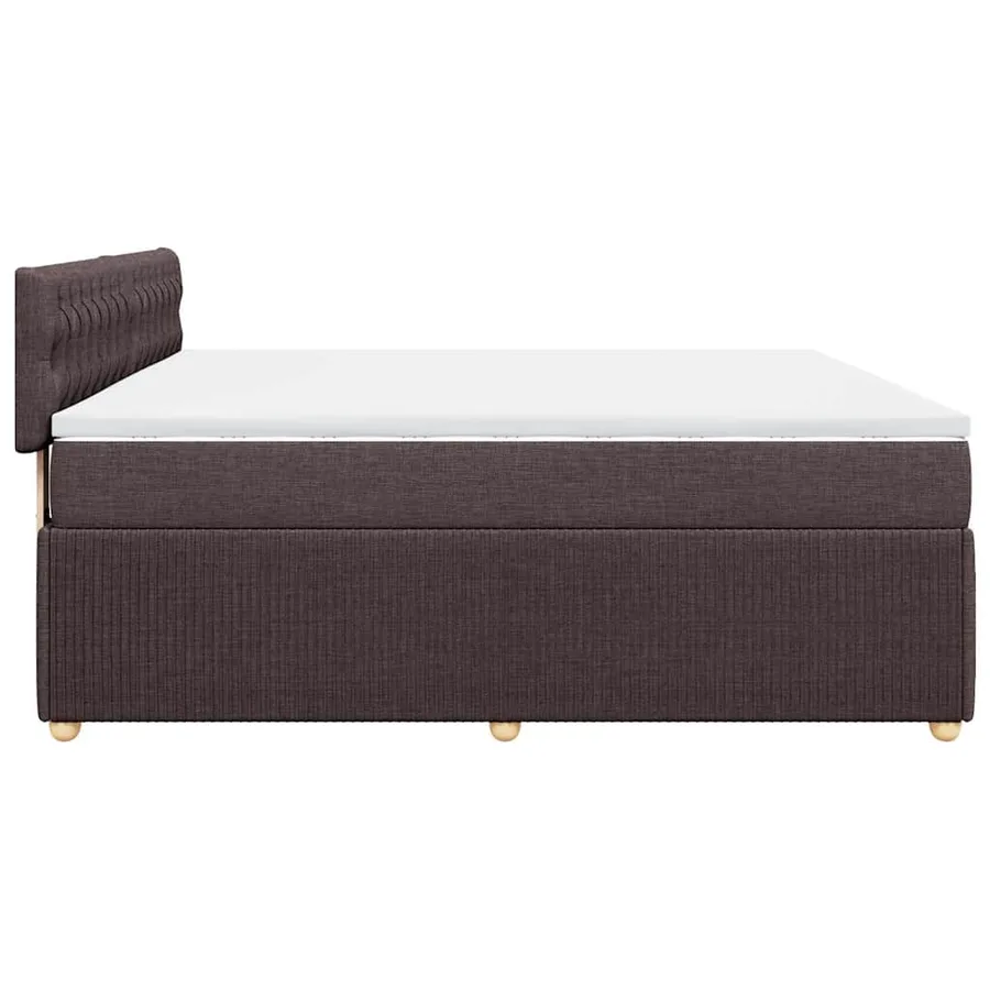 Sommier à lattes de lit avec matelas Marron foncé 180x200 cm - 5