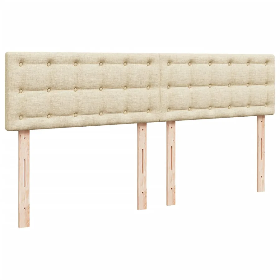 Sommier à lattes de lit avec matelas Crème 180x200 cm Tissu - 12