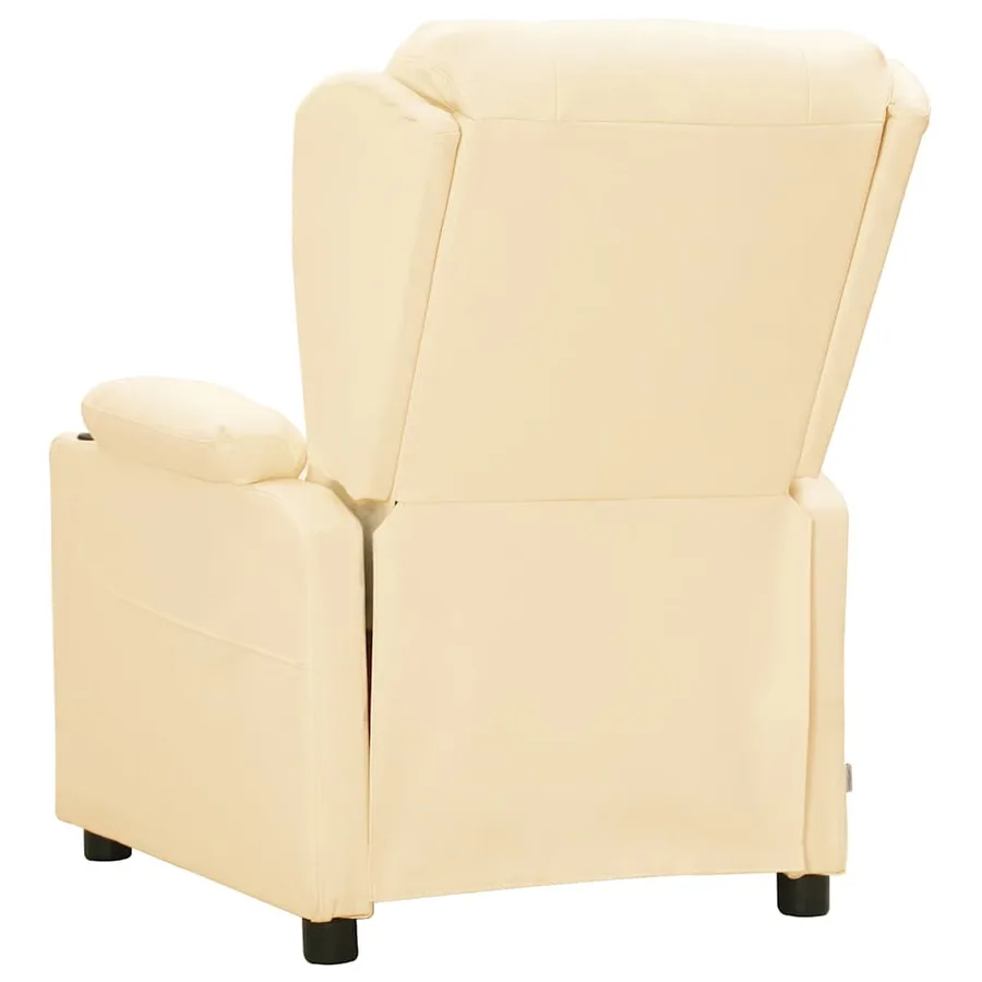 Fauteuil de massage électrique Crème Similicuir - 4