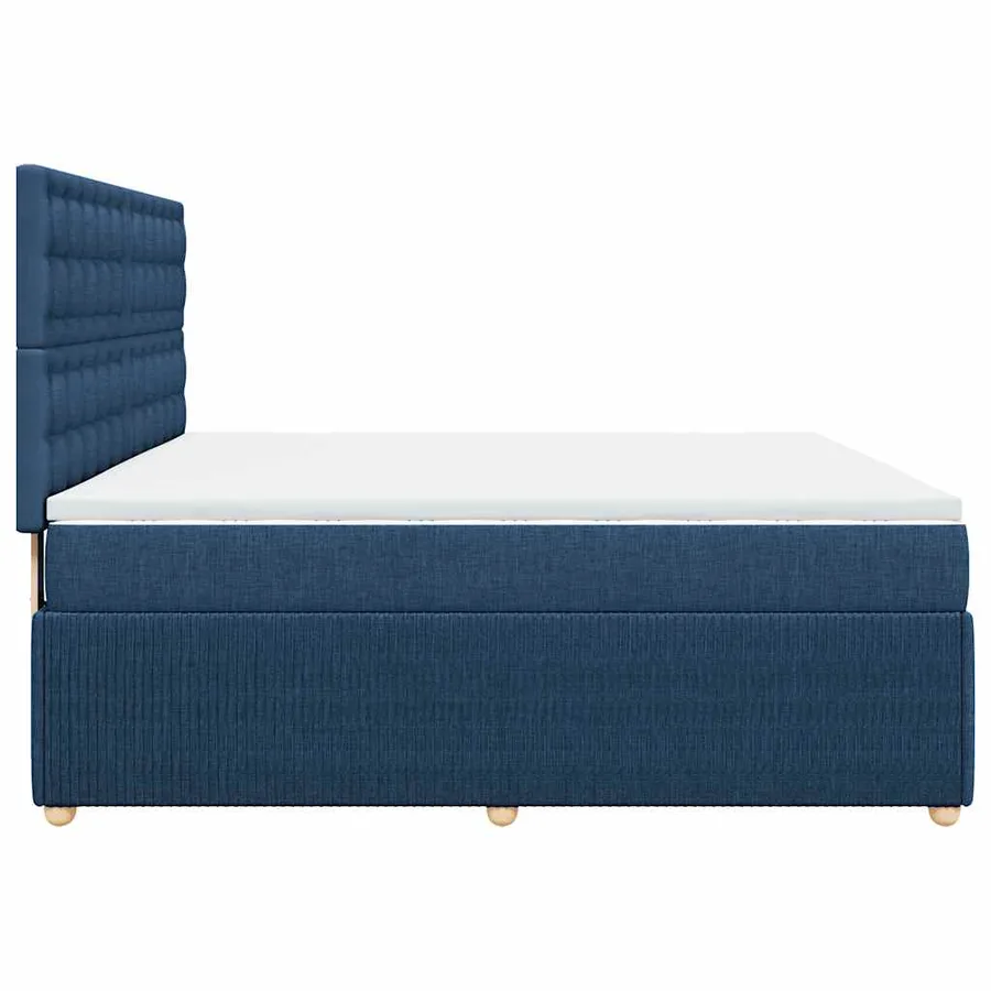 Sommier à lattes de lit avec matelas Bleu 180x200 cm Tissu - 7