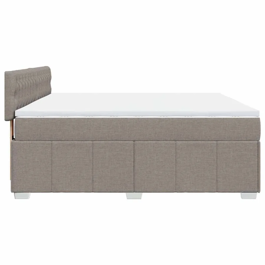 Sommier à lattes de lit avec matelas Taupe 180x200 cm Tissu - 5