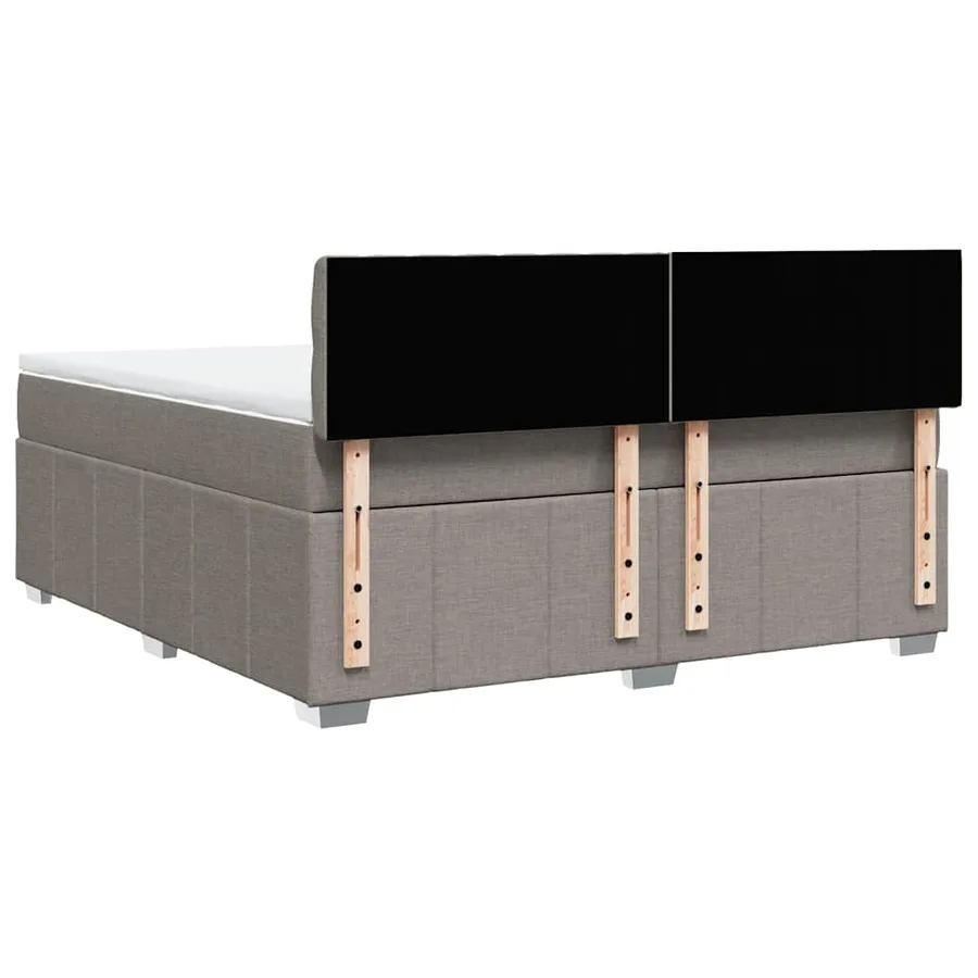 Sommier à lattes de lit avec matelas Taupe 180x200 cm Tissu - 6