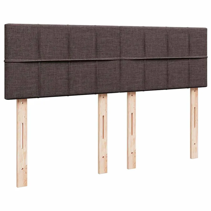 Sommier à lattes de lit avec matelas Marron foncé 140x190 cm - 7
