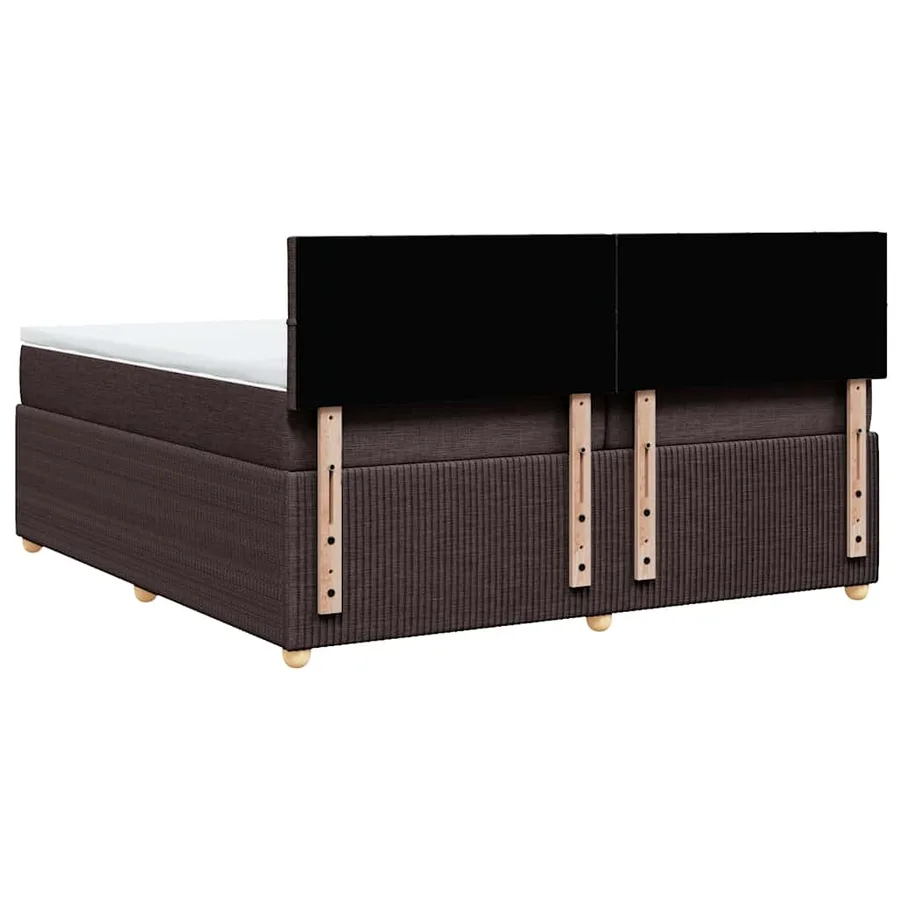 Sommier à lattes de lit avec matelas Marron foncé 200x200 cm - 6