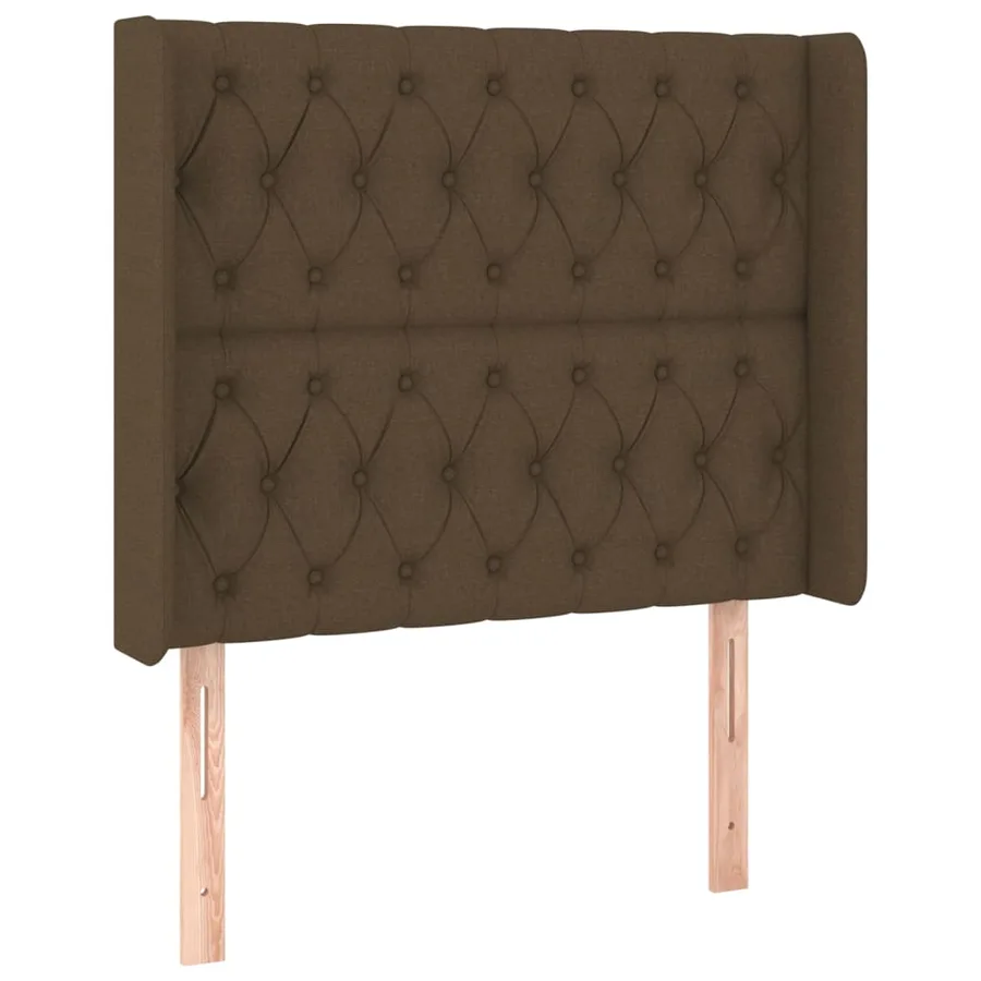 Sommier à lattes de lit matelas LED Marron foncé 90x200cm Tissu - 7
