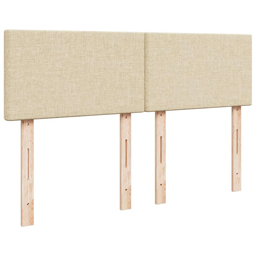 Sommier à lattes de lit avec matelas Crème 160x200 cm Tissu - 7