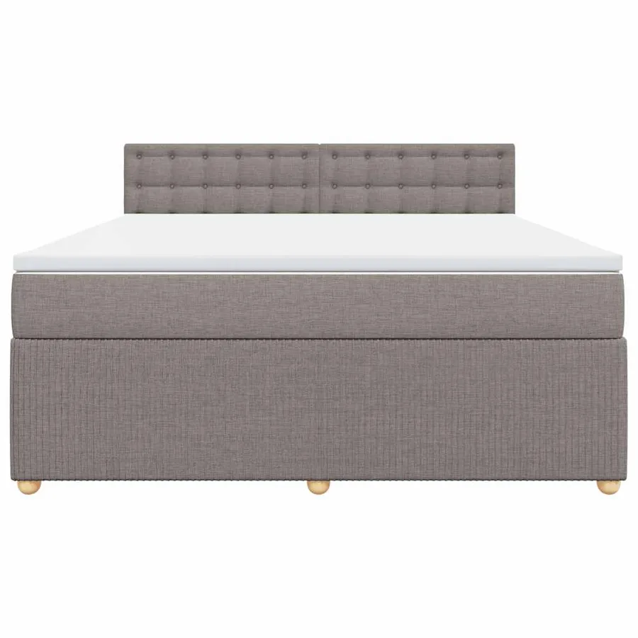Sommier à lattes de lit avec matelas Taupe 180x200 cm Tissu - 4