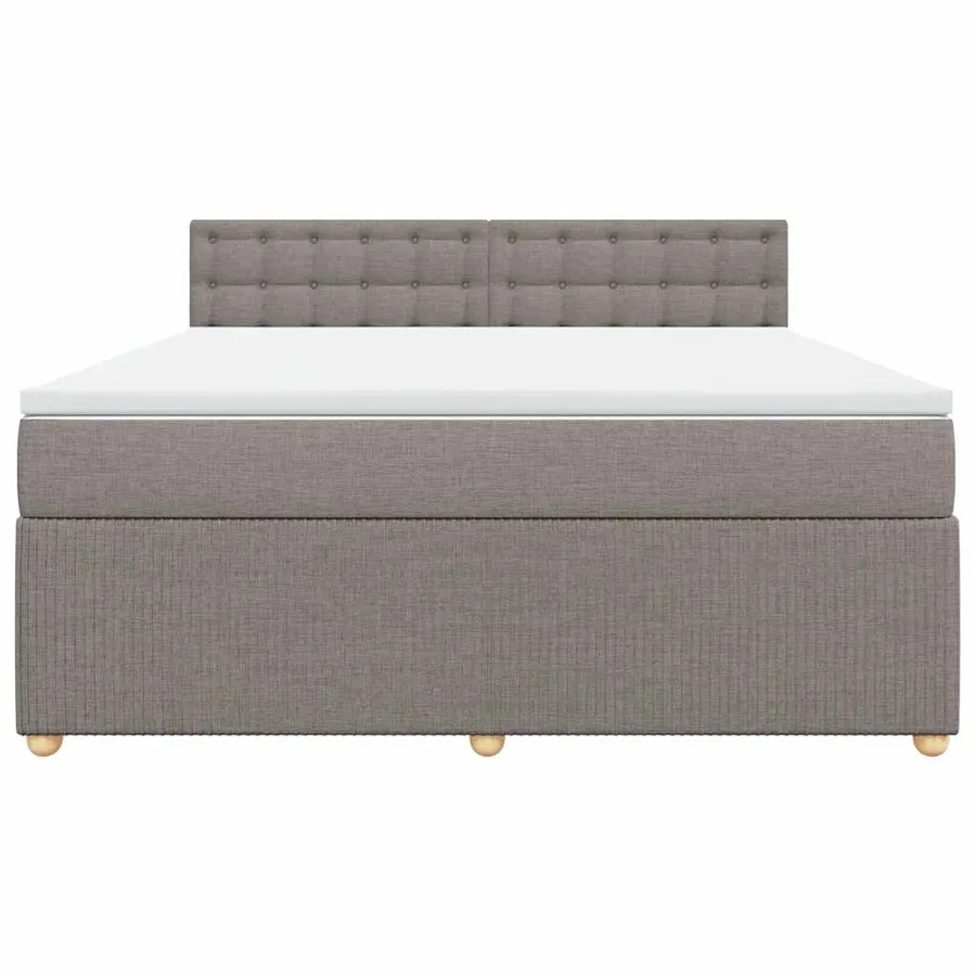 Sommier à lattes de lit avec matelas Taupe 180x200 cm Tissu - 6