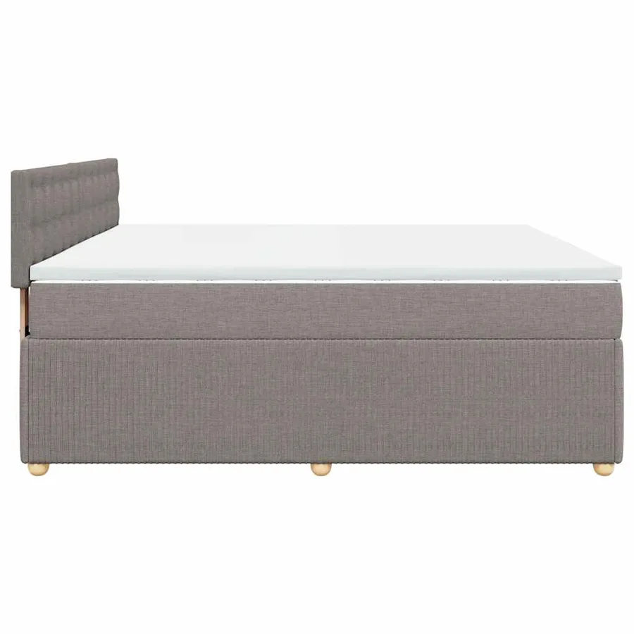 Sommier à lattes de lit avec matelas Taupe 180x200 cm Tissu - 7