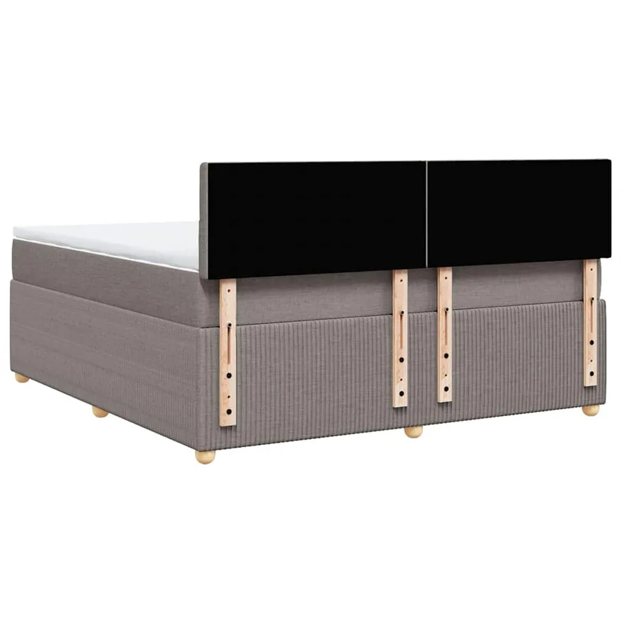 Sommier à lattes de lit avec matelas Taupe 180x200 cm Tissu - 8