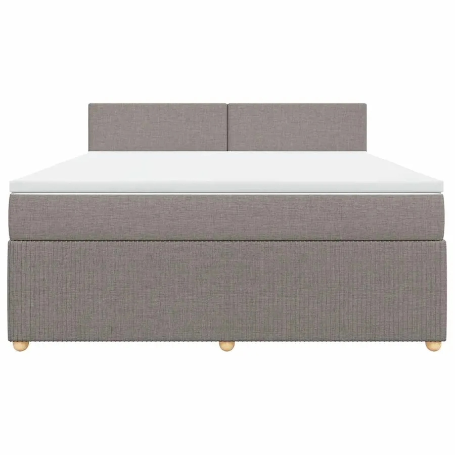 Sommier à lattes de lit avec matelas Taupe 180x200 cm Tissu - 6