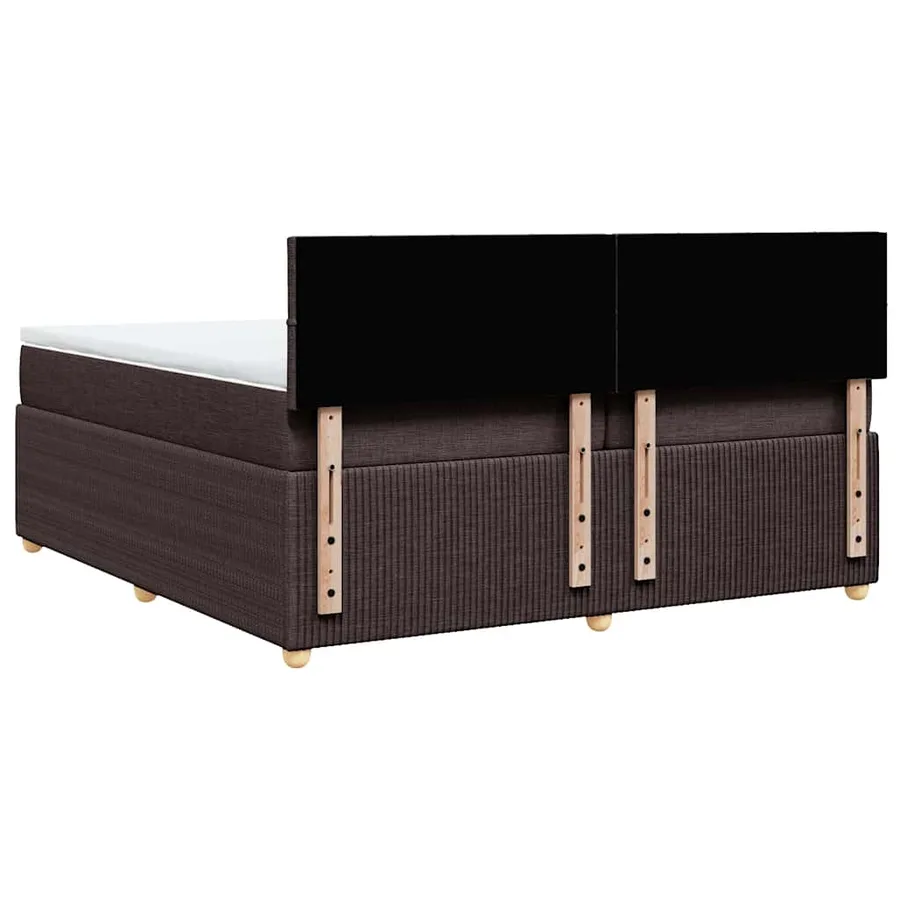 Sommier à lattes de lit avec matelas Marron foncé 200x200 cm - 8