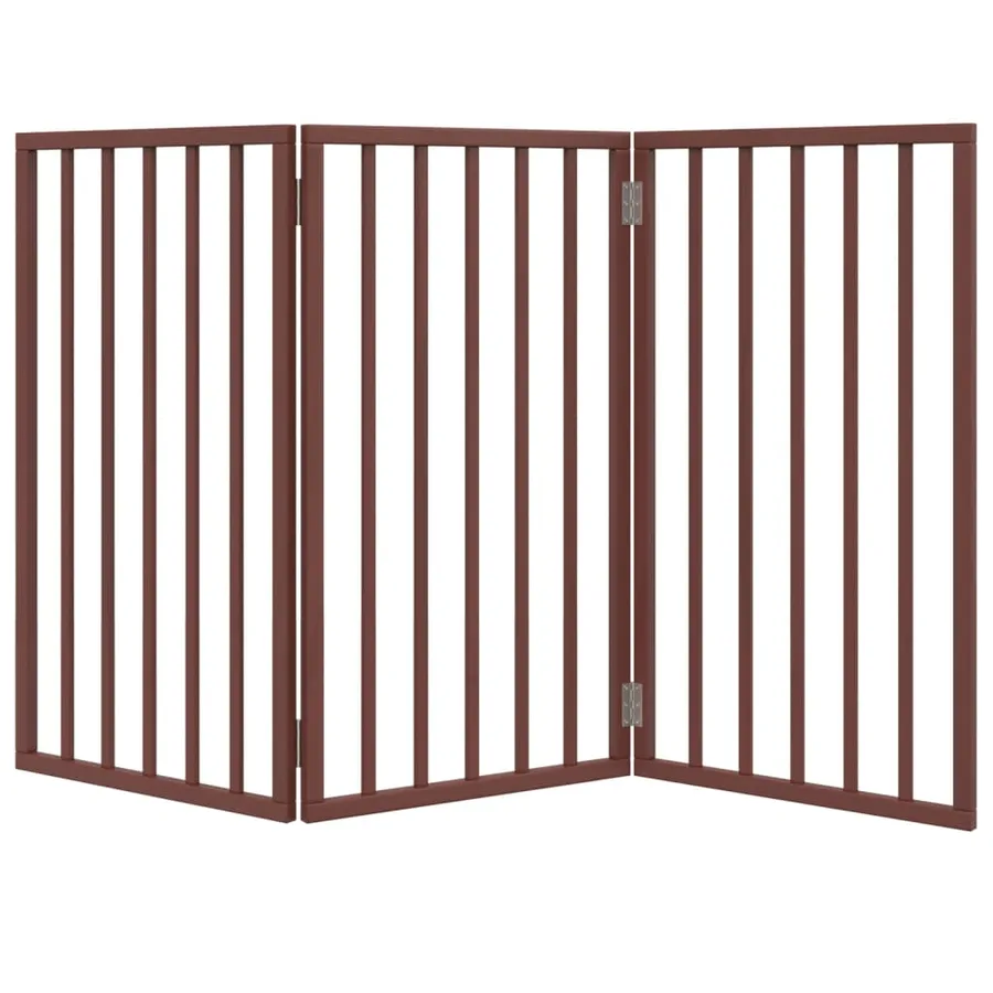 Barrière pour chien pliable 3 panneaux 150 cm bois de peuplier - 4