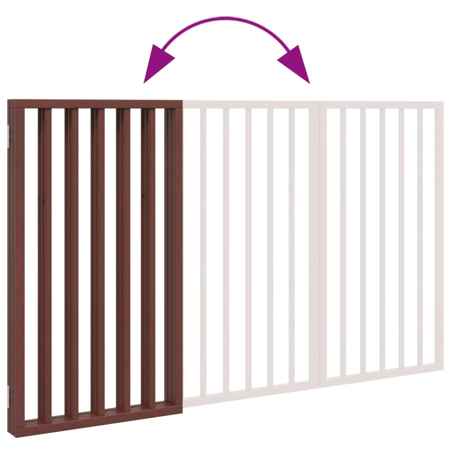 Barrière pour chien pliable 3 panneaux 150 cm bois de peuplier - 7