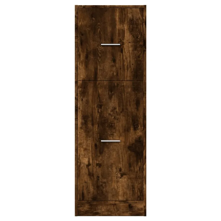 Armoire d'apothicaire chêne fumé 40x41x118 cm bois d'ingénierie - 5