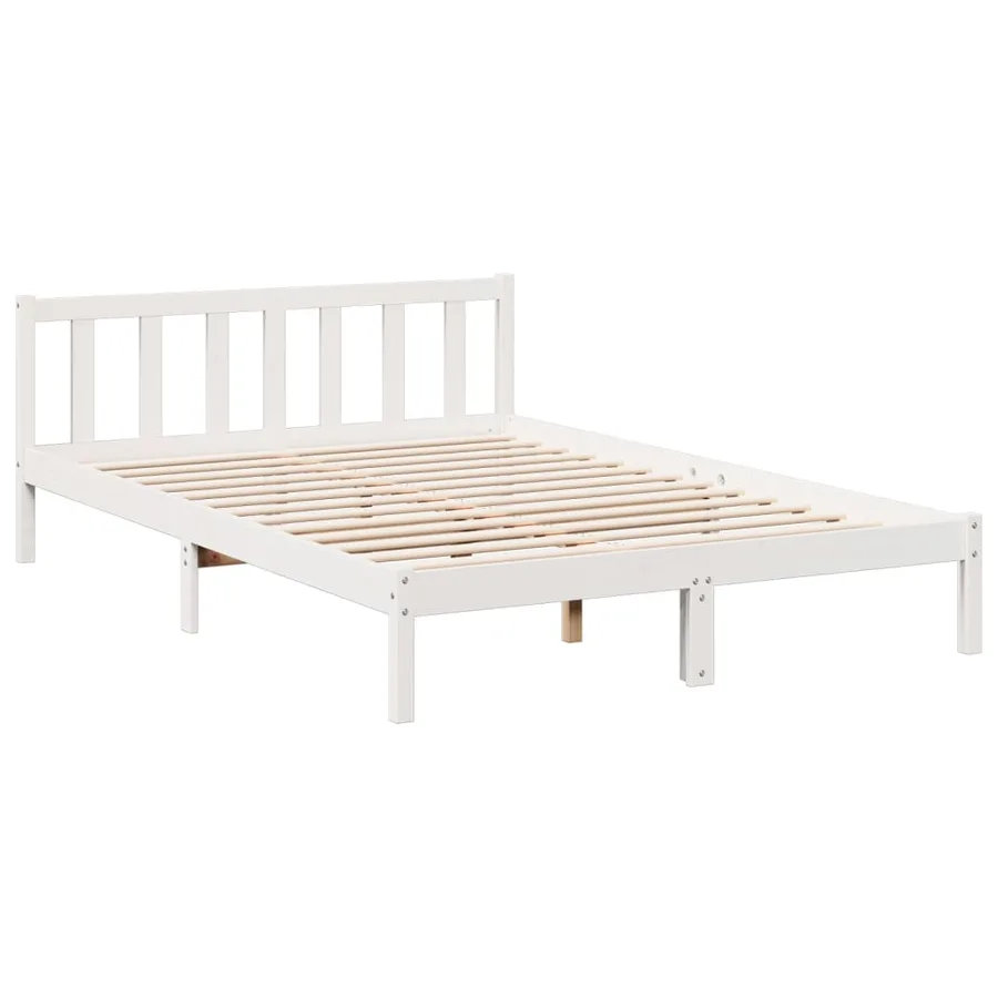 Cadre de lit extra long sans matelas 160x220 cm bois massif pin - 3