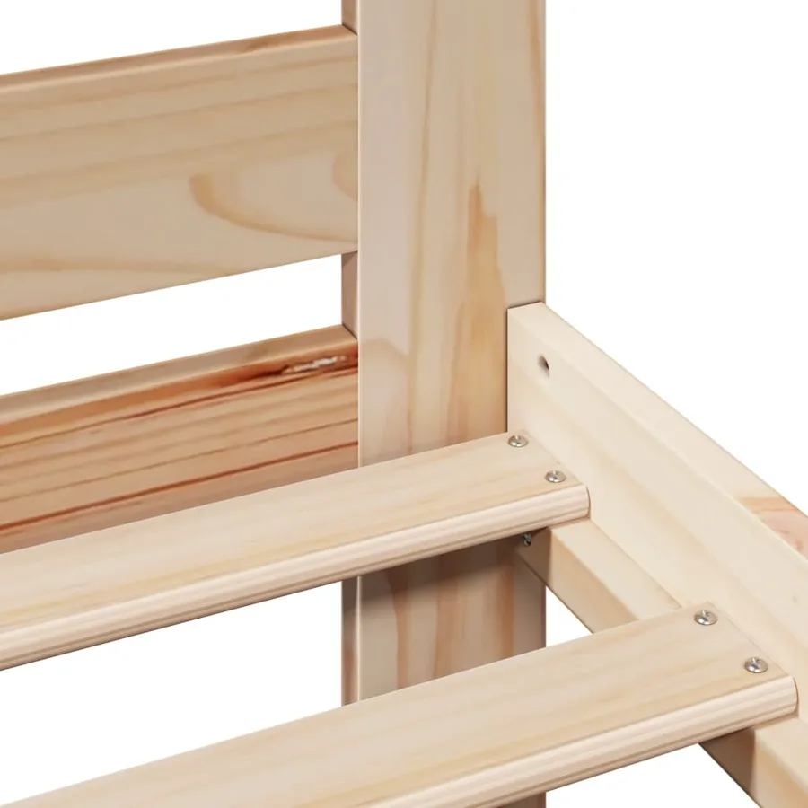 Cadre de lit sans matelas 135x190 cm bois de pin massif - 7