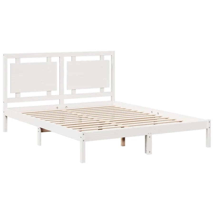 Cadre de lit extra long sans matelas 160x220 cm bois massif - 3