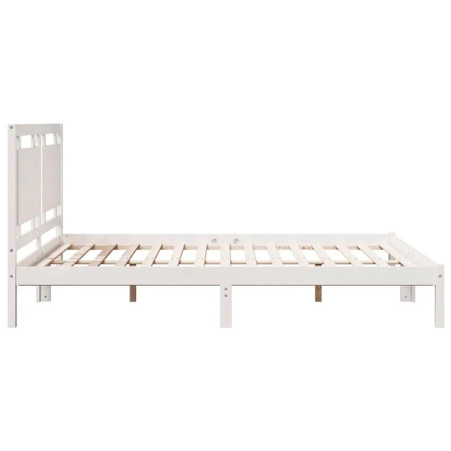 Cadre de lit extra long sans matelas 160x220 cm bois massif - 5