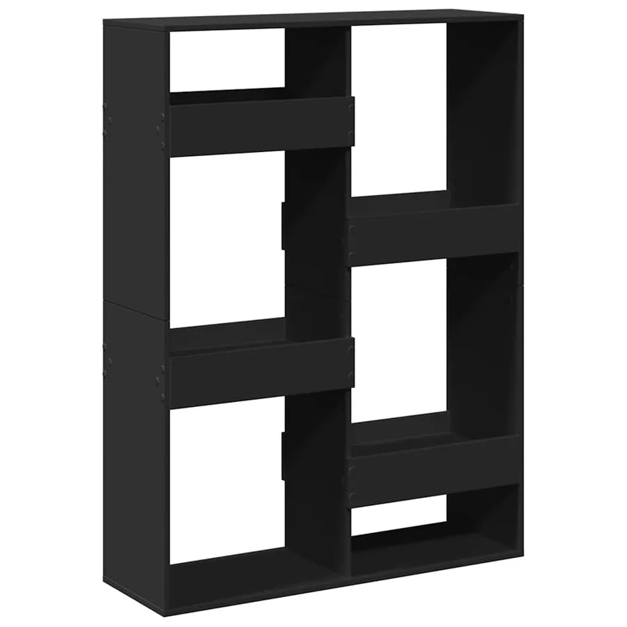 Cloison de séparation noir 100x33x135 cm bois ingénierie - 6
