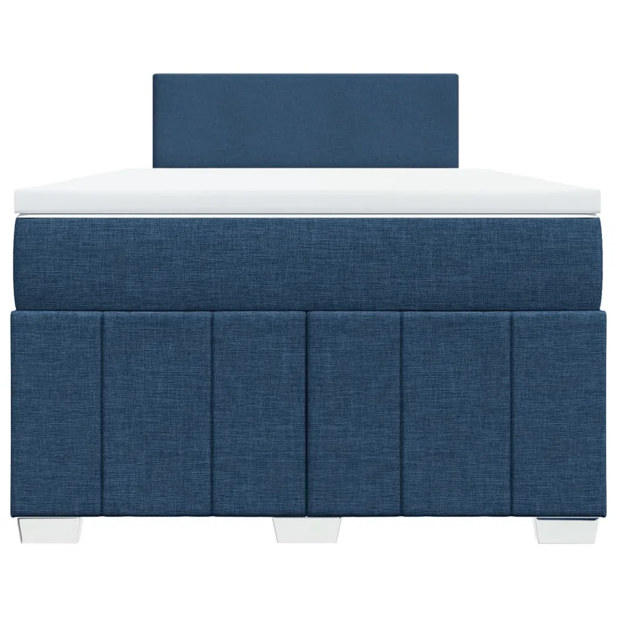 Sommier à lattes de lit avec matelas Bleu 120x200 cm Tissu - 6