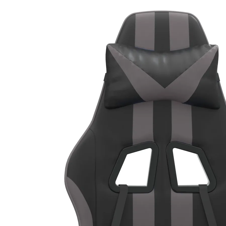 Chaise de jeu Noir et gris Similicuir - 11
