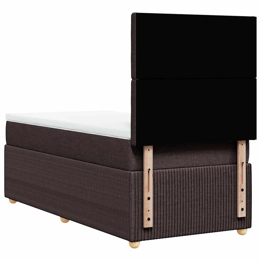 Sommier à lattes de lit avec matelas Marron foncé 90x200 cm - 8