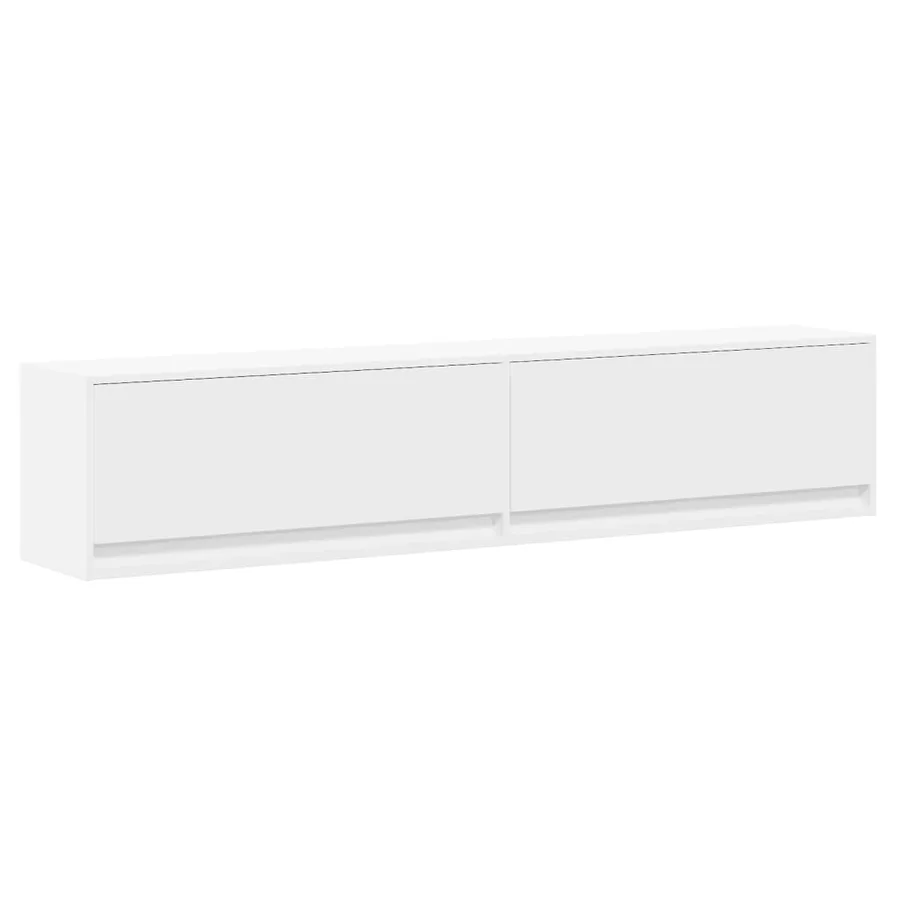 Meuble TV mural avec LED blanc 180x31x38 cm - 3