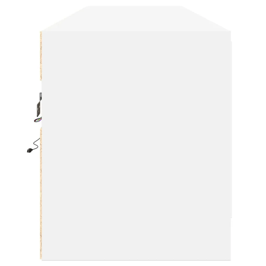 Meuble TV mural avec LED blanc 180x31x38 cm - 7