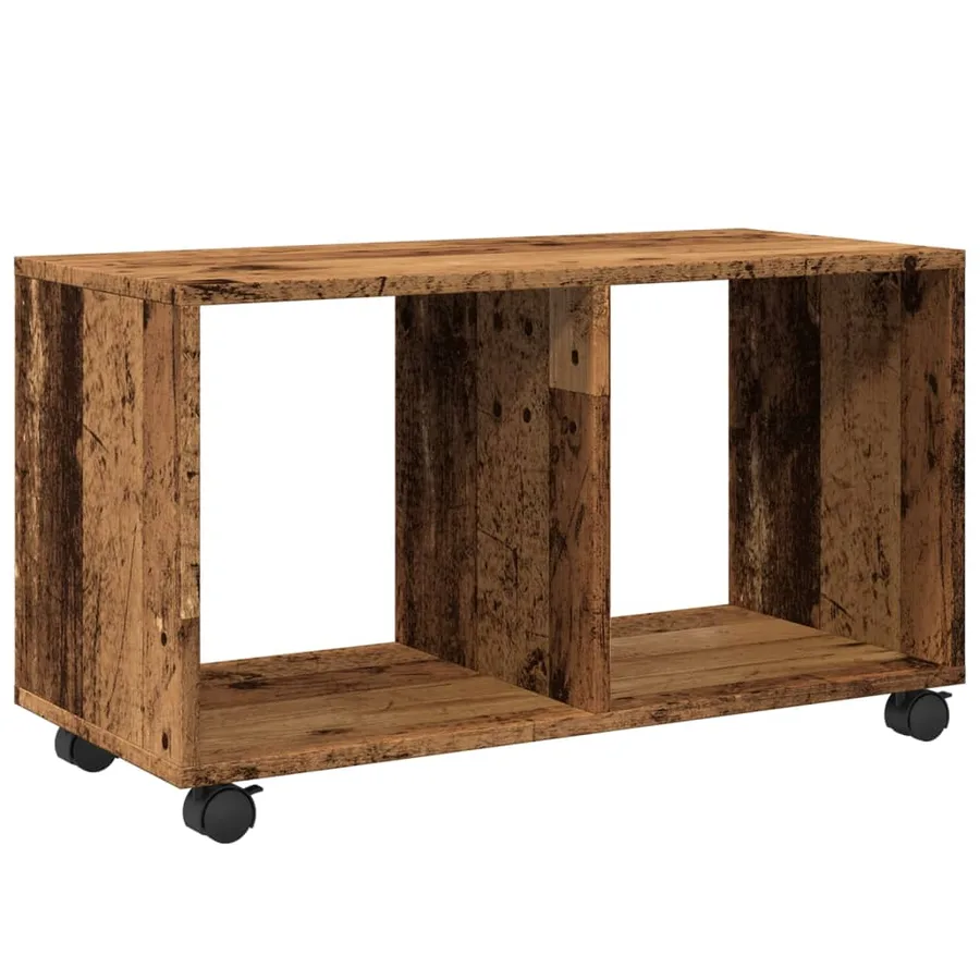 Armoire à roulettes vieux bois 72x33x42,5 cm bois d'ingénierie - 2
