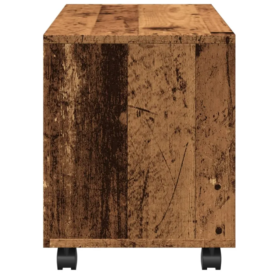 Armoire à roulettes vieux bois 72x33x42,5 cm bois d'ingénierie - 6