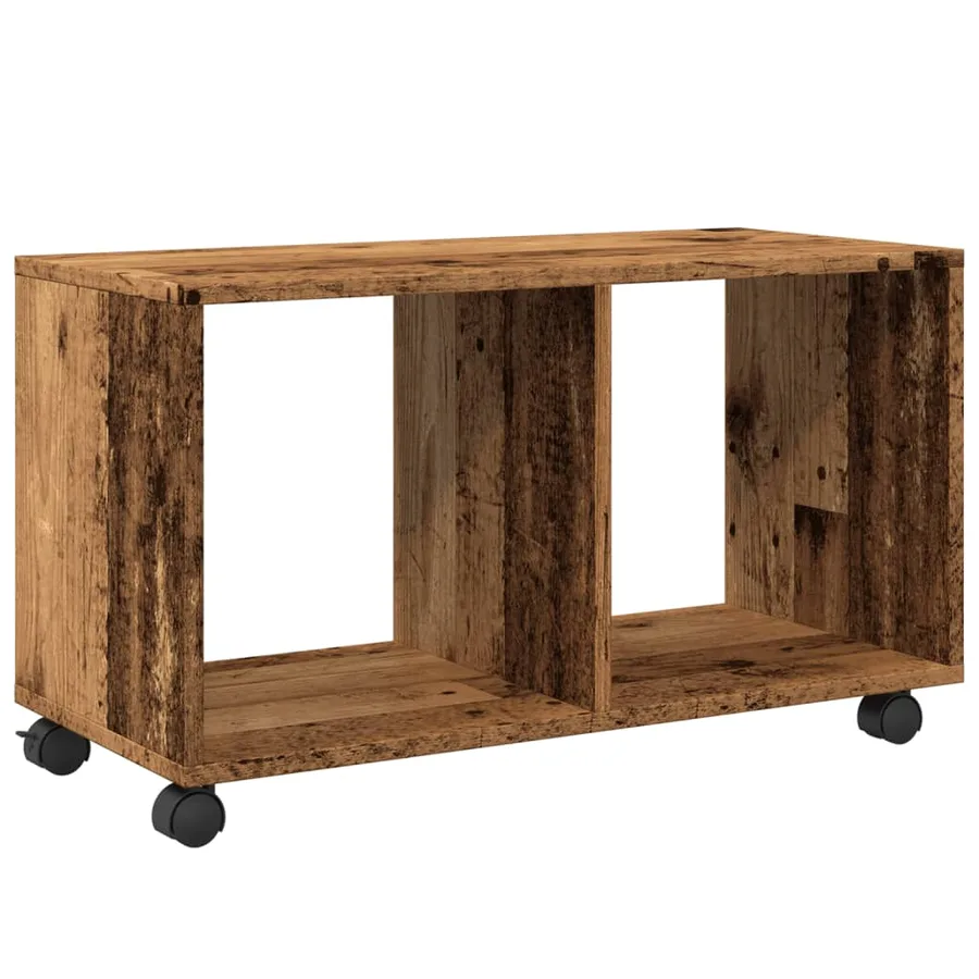 Armoire à roulettes vieux bois 72x33x42,5 cm bois d'ingénierie - 7