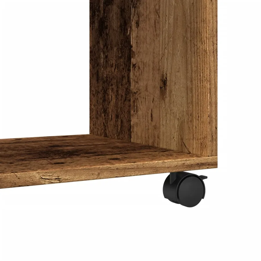 Armoire à roulettes vieux bois 72x33x42,5 cm bois d'ingénierie - 8