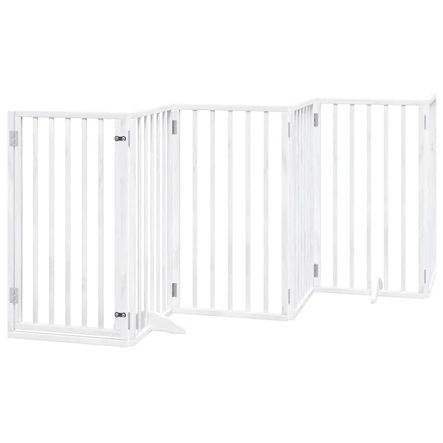 Barrière pour chien porte pliable 12 panneaux bois de peuplier - 4