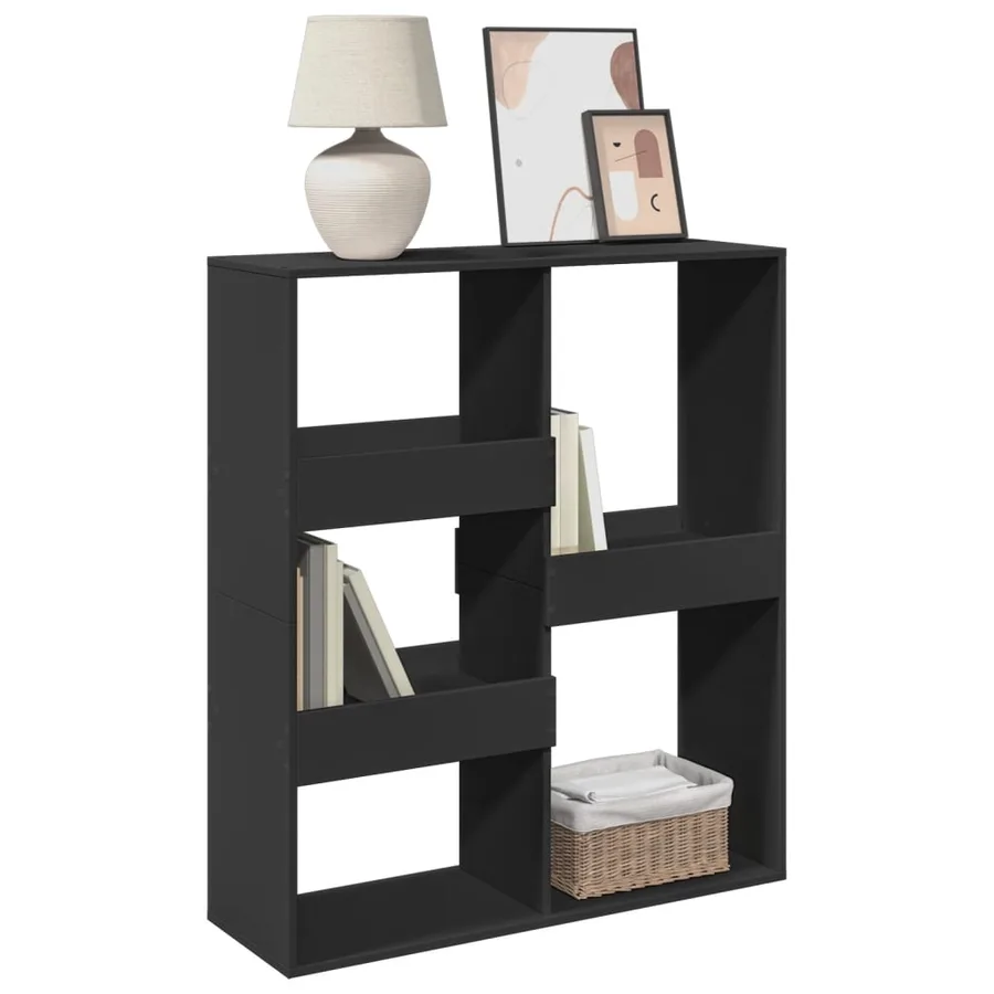 Bibliothèque/Séparateur de pièce noir 100x33x115 cm - 3