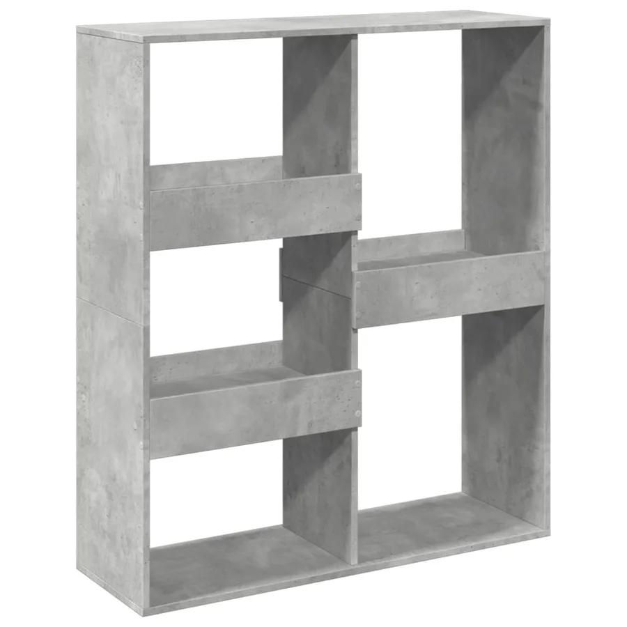Cloison de séparation gris béton 100x33x115cm bois d'ingénierie - 2