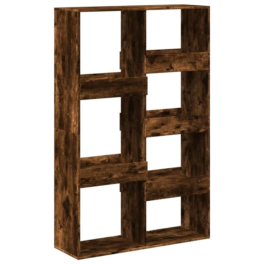 Bibliothèque chêne fumé 100x33x155,5 cm bois d'ingénierie - 6