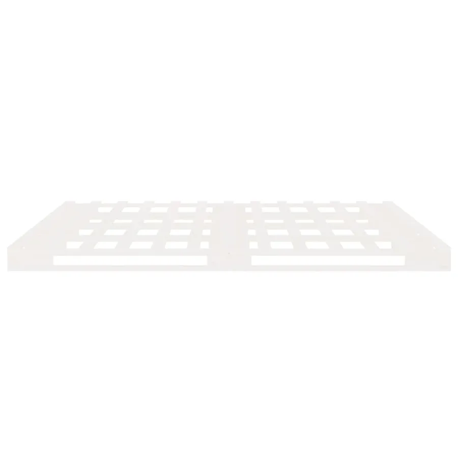 Cadre de lit sans matelas blanc bois de pin massif - 10