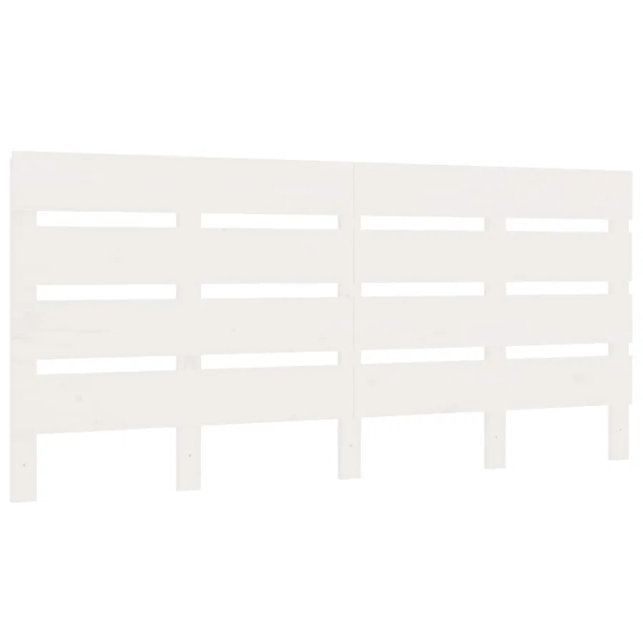 Cadre de lit sans matelas blanc bois de pin massif - 6