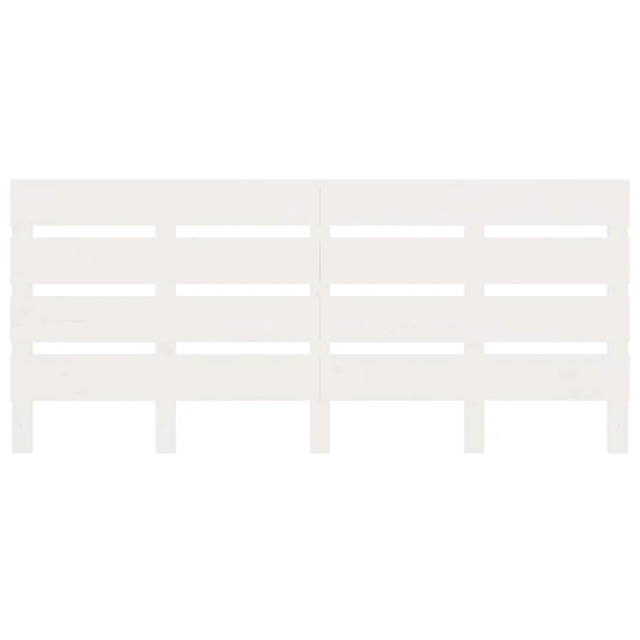 Cadre de lit sans matelas blanc bois de pin massif - 7