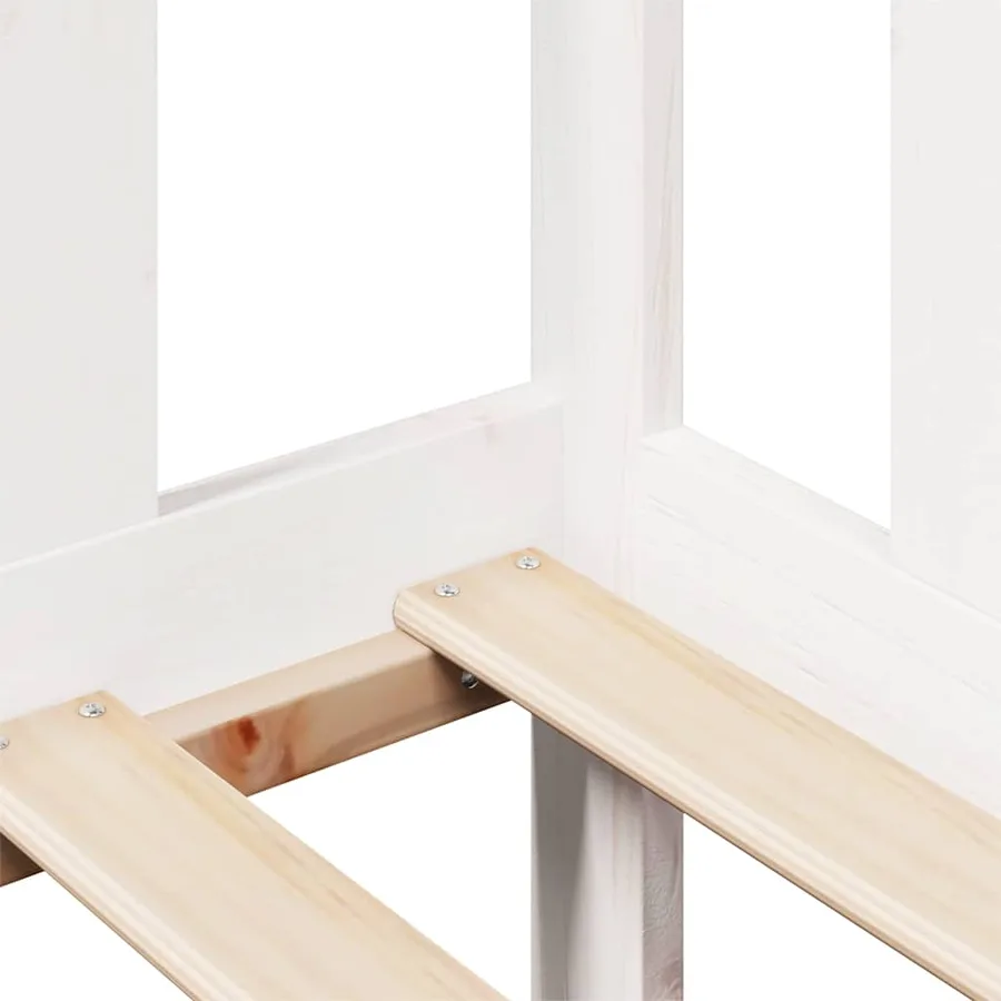 Lit de jour et tiroirs sans matelas blanc 90x190 cm bois massif - 9