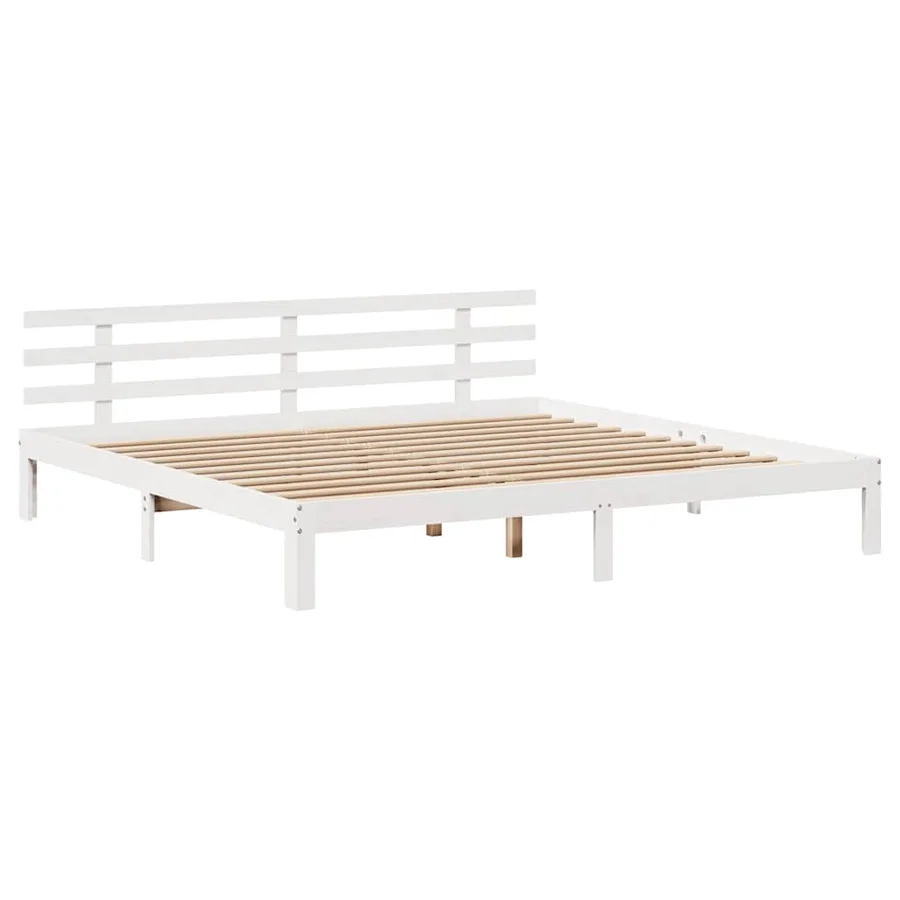 Cadre de lit avec tiroirs sans matelas blanc 180x200 cm - 7