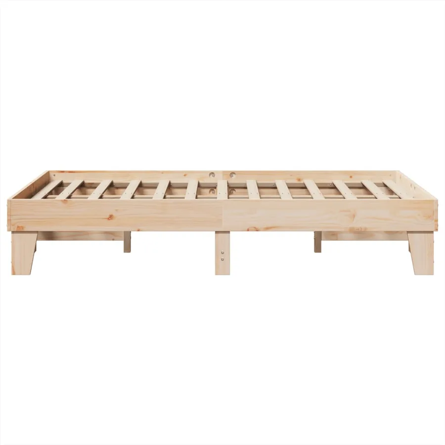 Cadre de lit sans matelas 135x190 cm bois de pin massif - 5