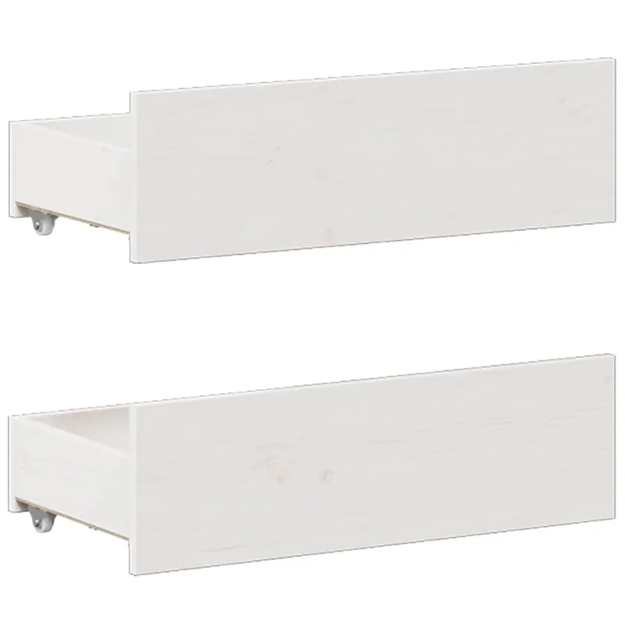 Cadre de lit sans matelas avec tête de lit blanc 140x200 cm pin - 8