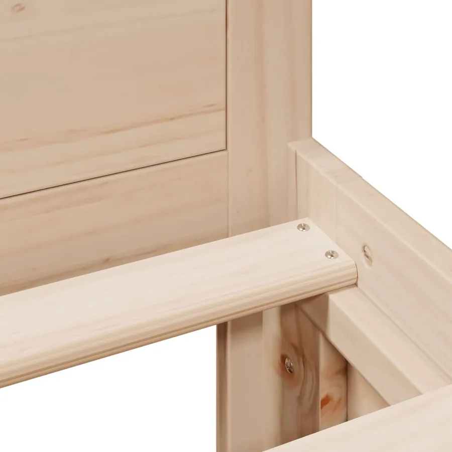 Cadre de lit sans matelas avec tête de lit 200x200 cm bois pin - 11