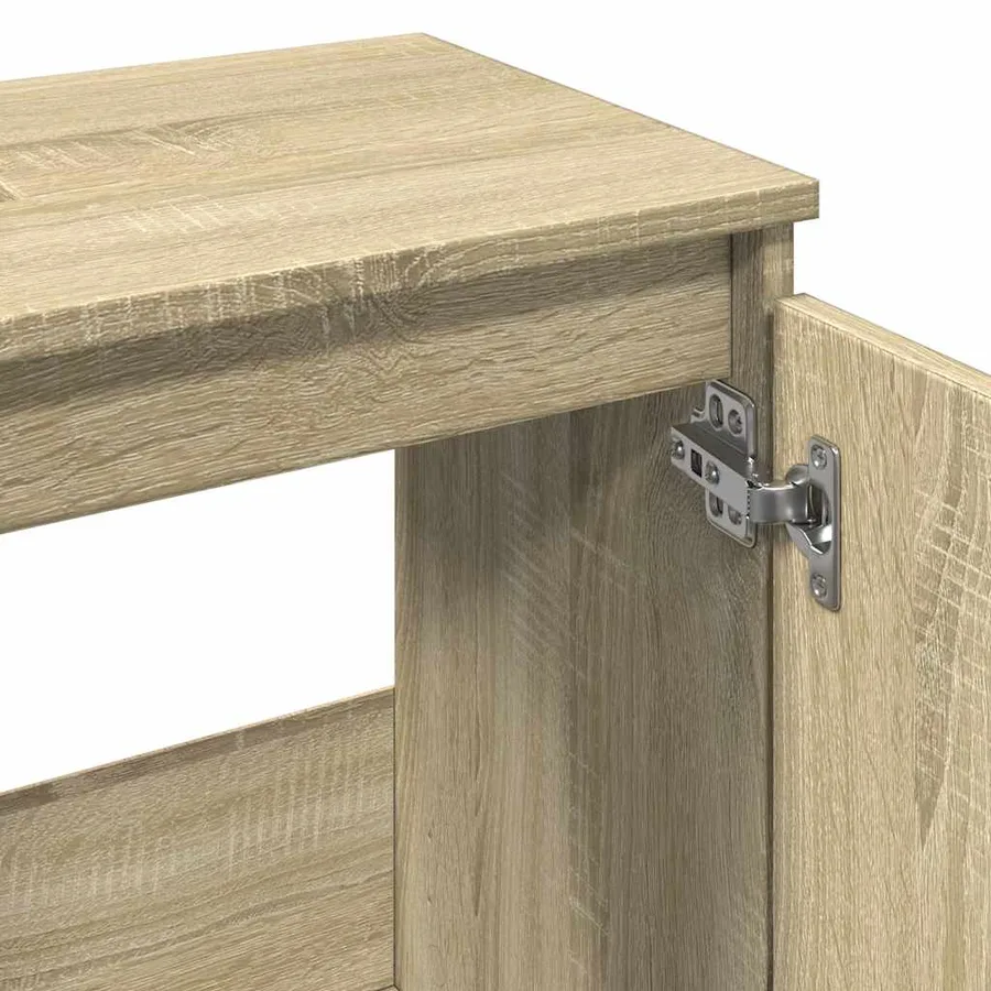 Armoire salle de bain chêne sonoma 65x33x60 cm - 8