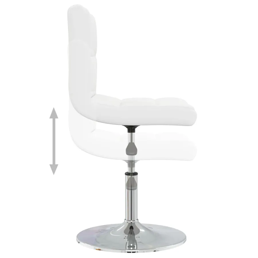 Chaise à manger Blanc Similicuir - 5